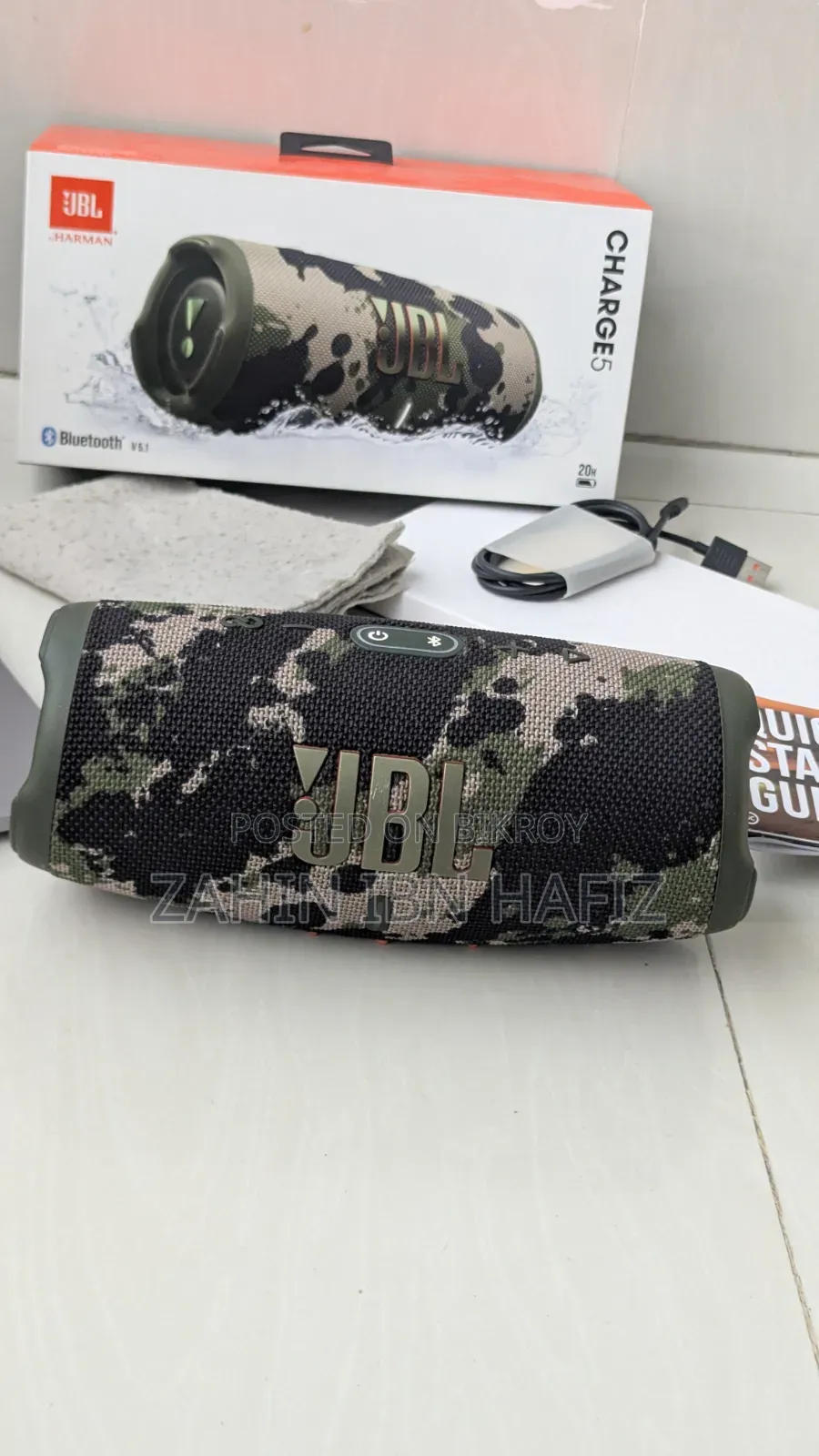 JBL Charge 5 Portable Bluetooth Speaker For Sale