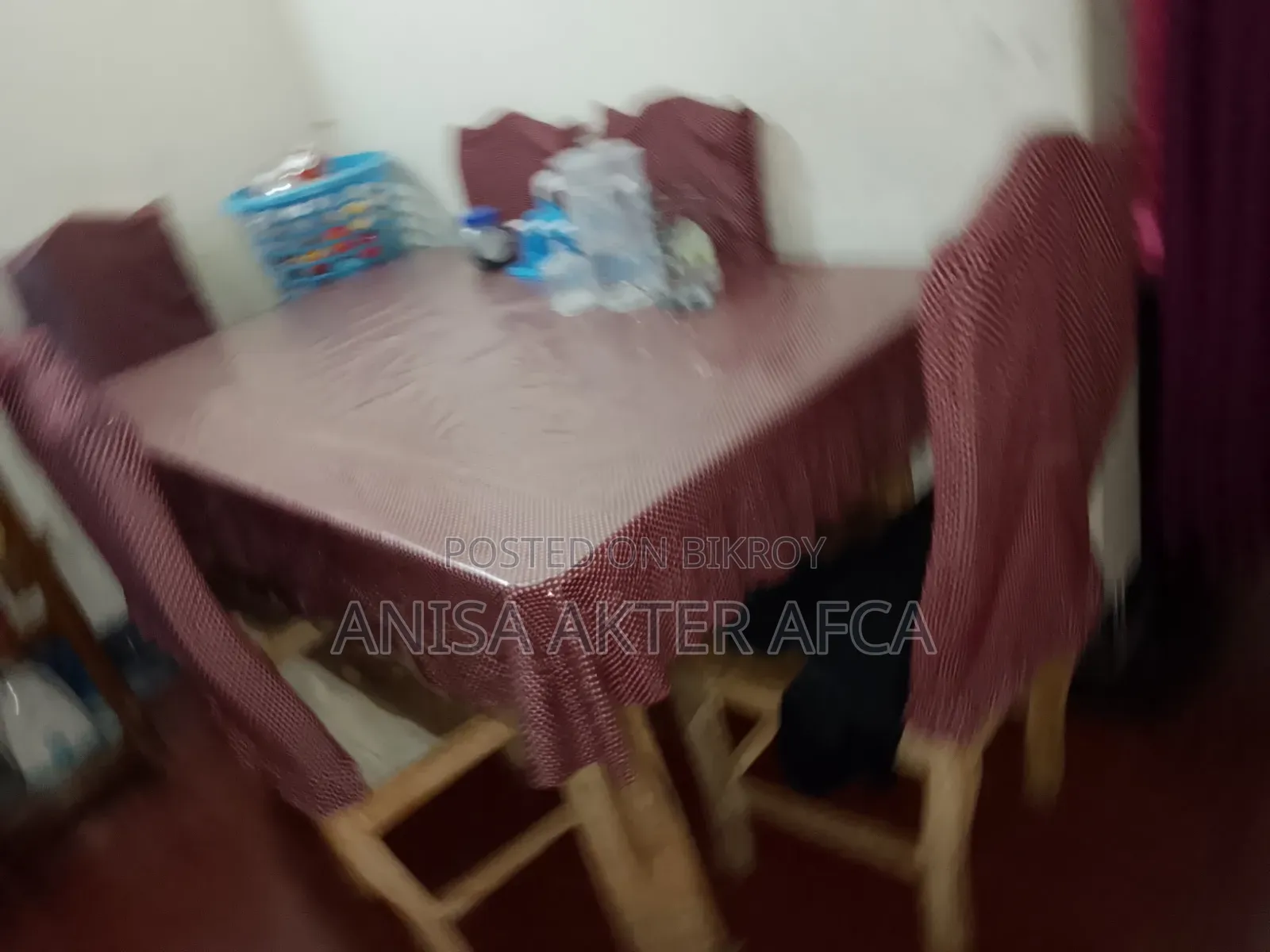 Dining table 6 chairs used for 4 months with cash memo