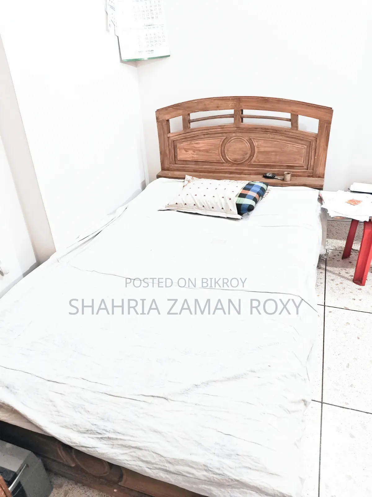 4/7 Feet Semi Double Teak Wood Bed