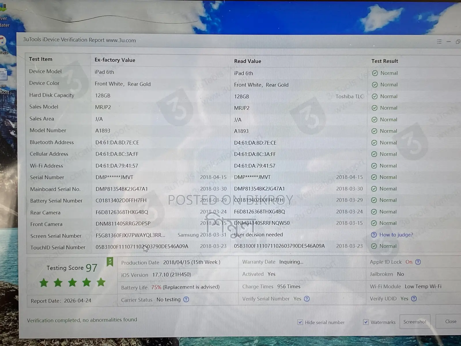 Apple iPad Air 64 GB Silver