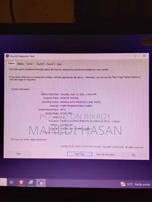 Desktop Computer 8GB Intel Core I5 HDD+SSD 1T