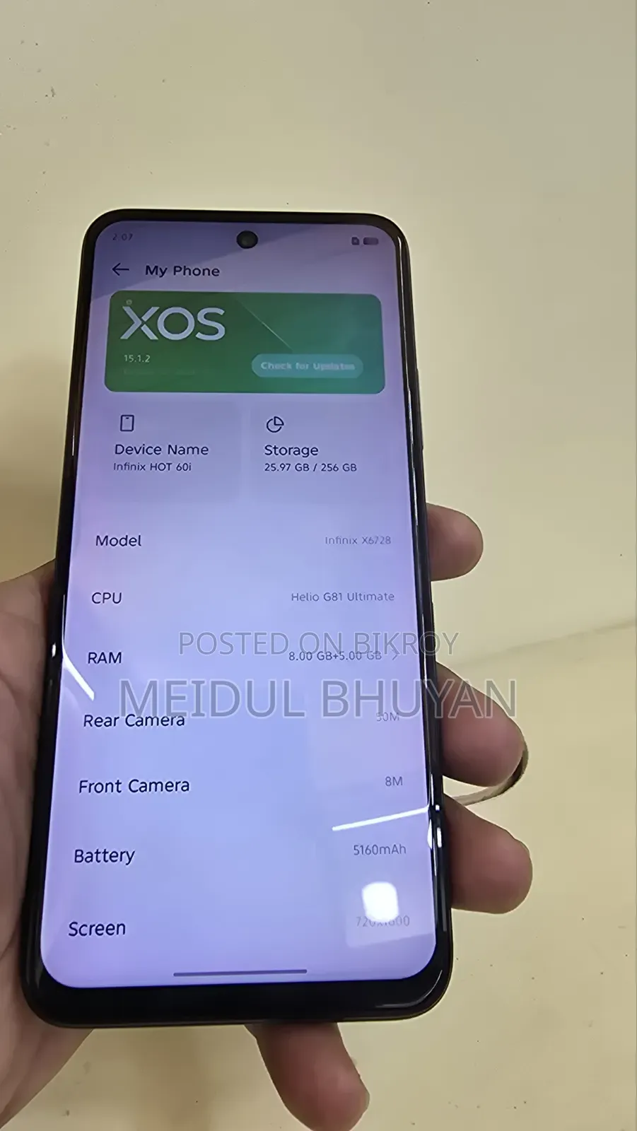 New Infinix Hot 60i 256 GB Black