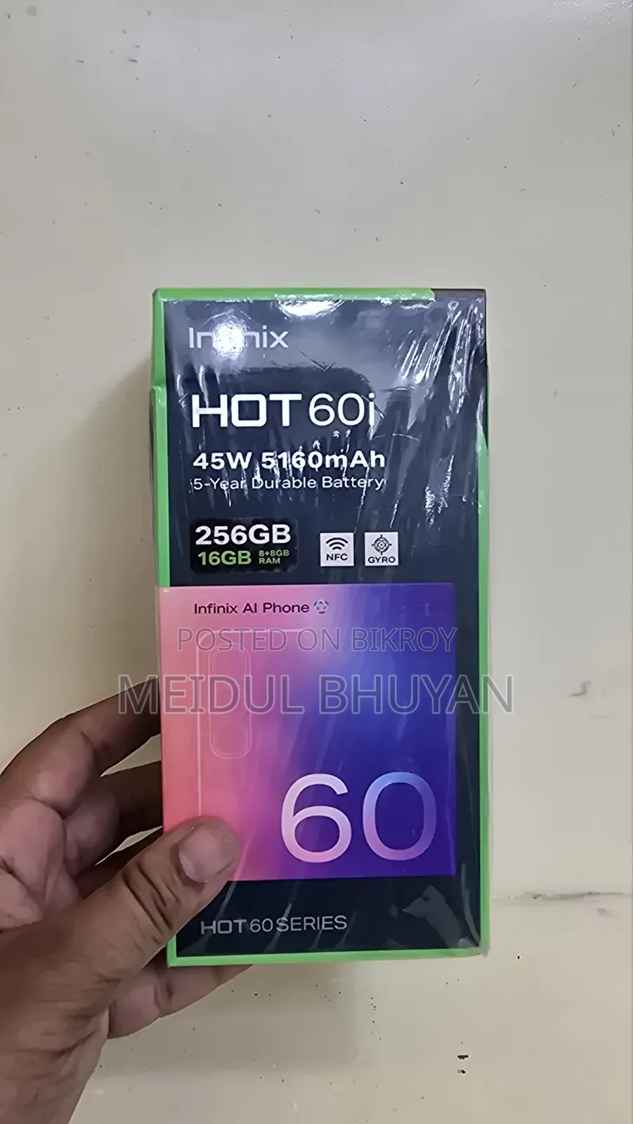 New Infinix Hot 60i 256 GB Black