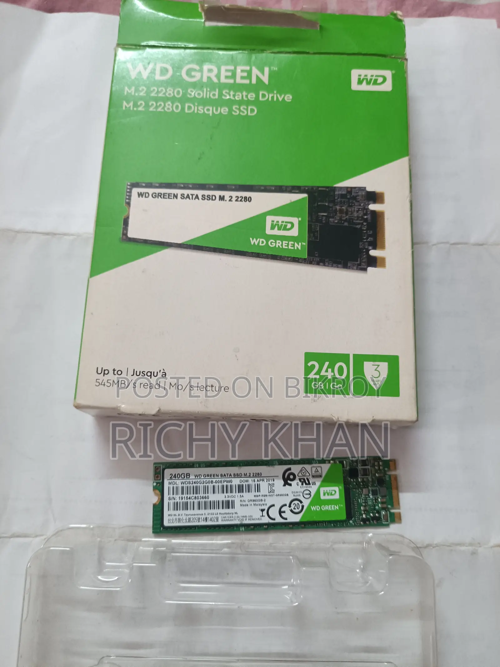 Wd Green M2 240gb SSD