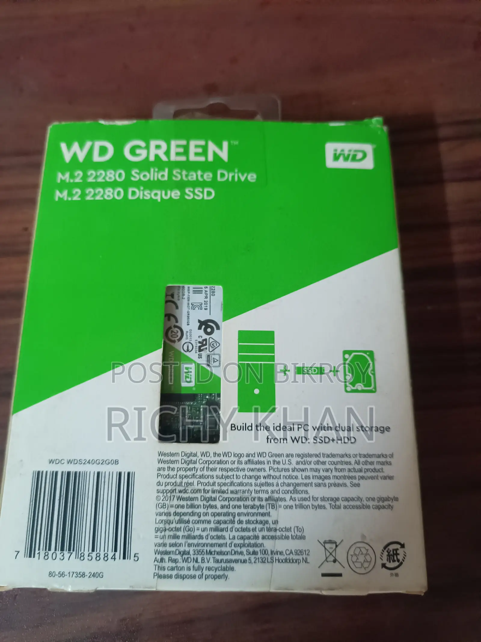 Wd Green M2 240gb SSD