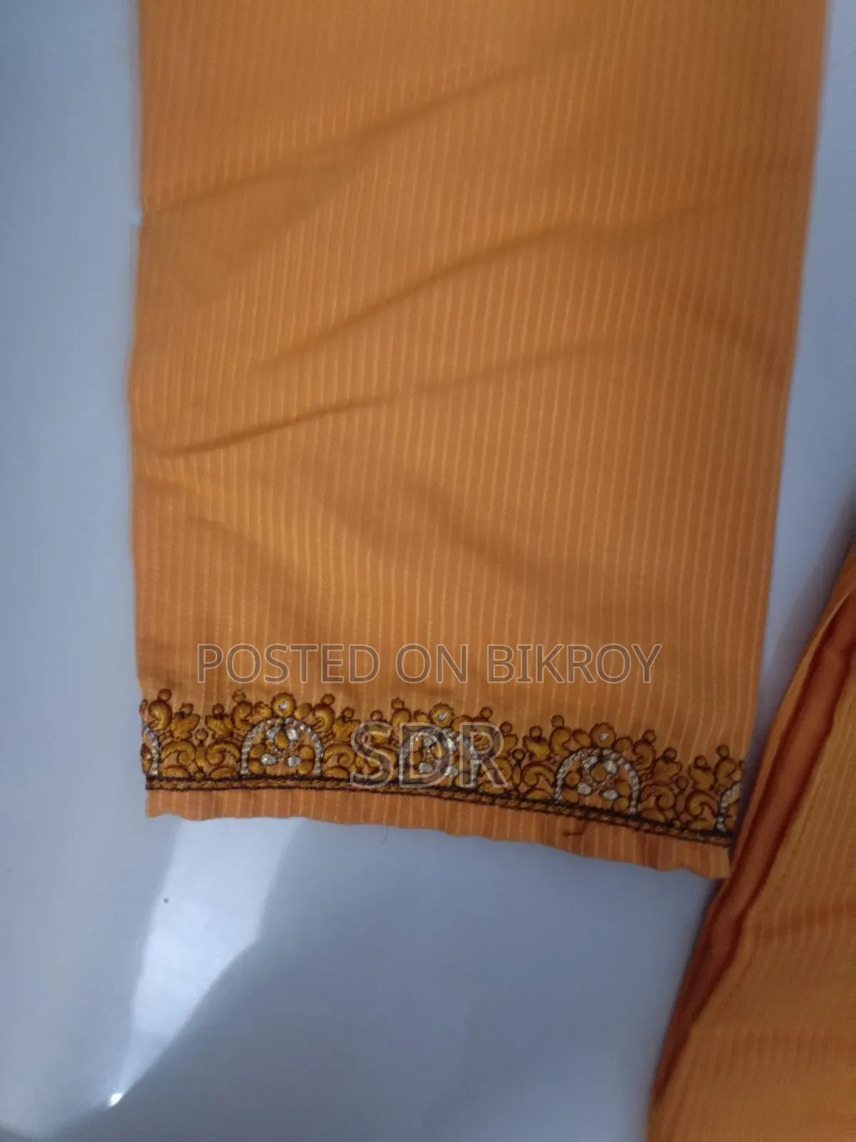 Yellow Orange Soft Silk Panjabi(40 Size)