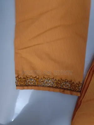 Yellow Orange Soft Silk Panjabi(40 Size)