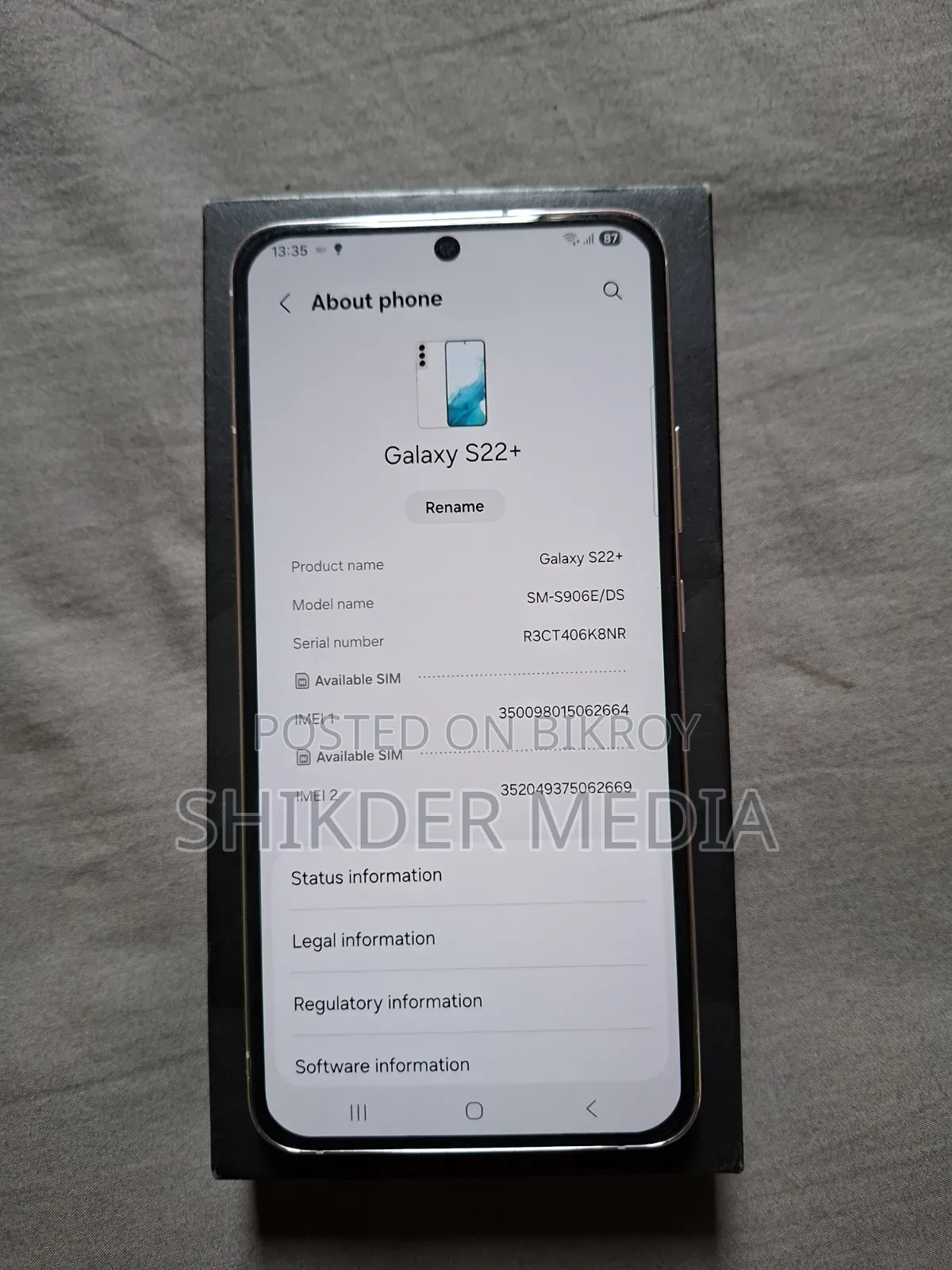 Samsung Galaxy S22+ 5G 256 GB White