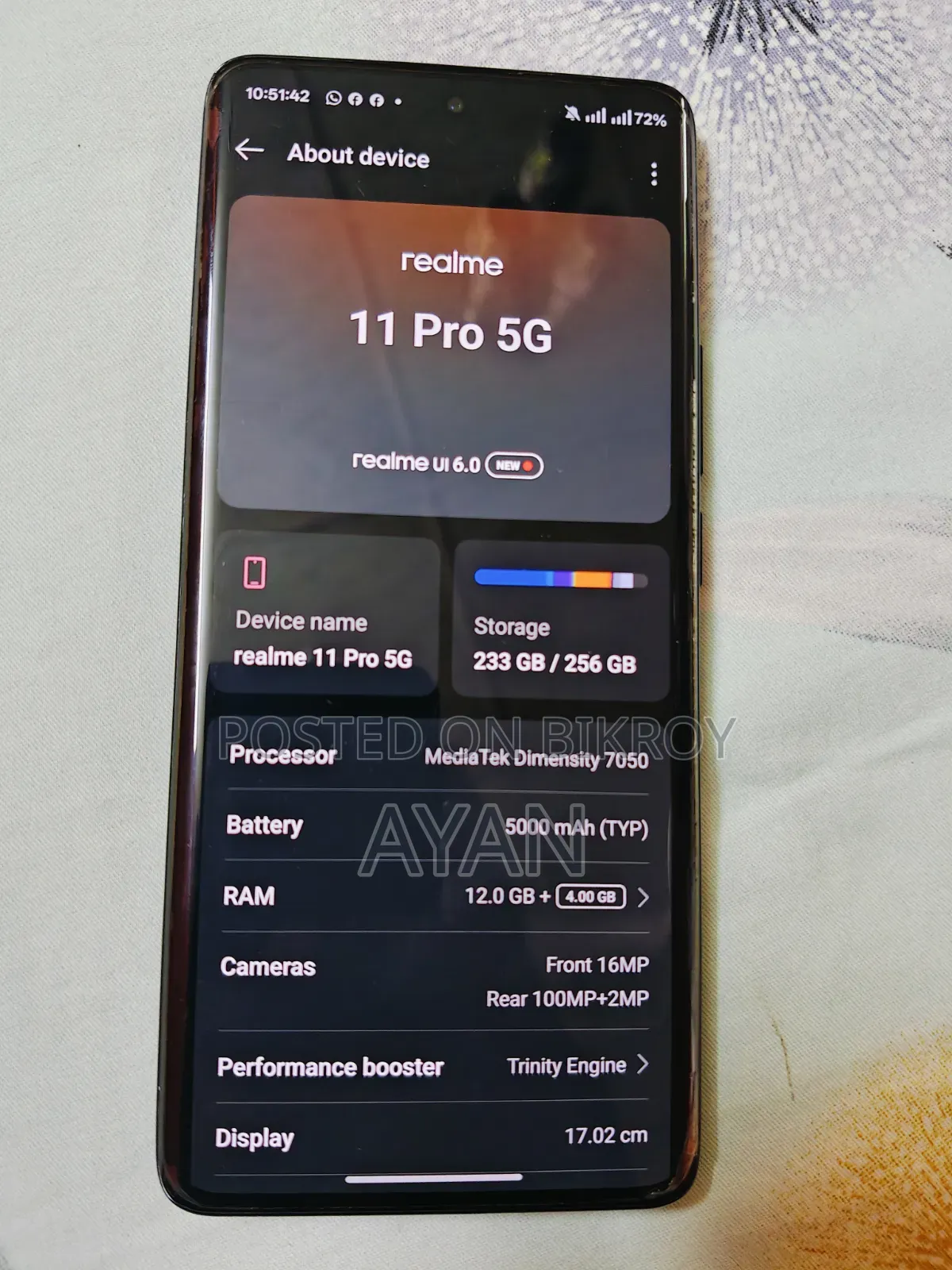 Realme 11 Pro 256 GB Black