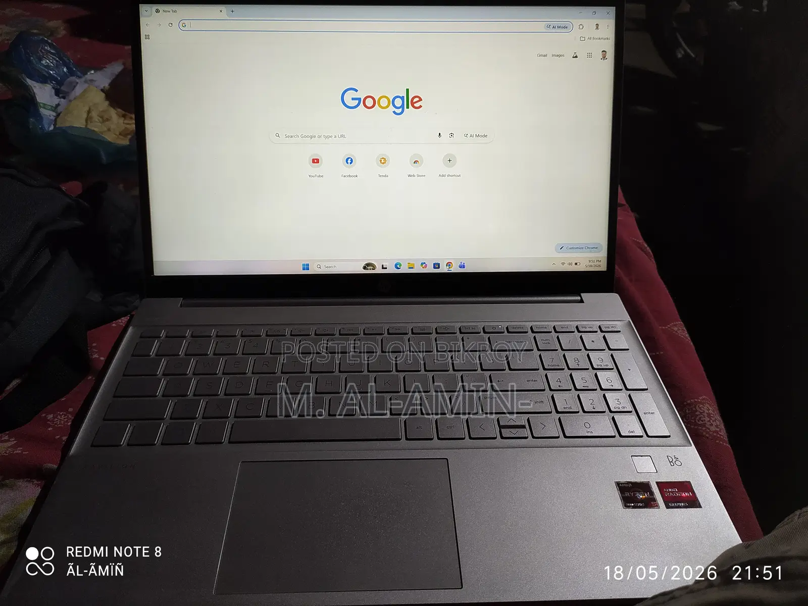 Laptop HP Pavilion 15 16GB AMD Ryzen 5 SSD 512GB