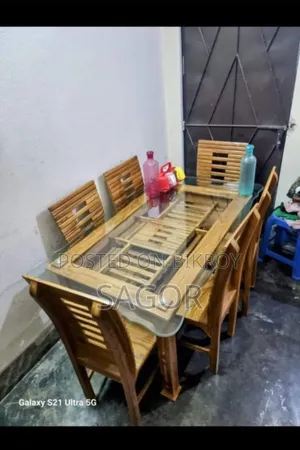 Chittagong Teak Wood Dining Table and Chairs