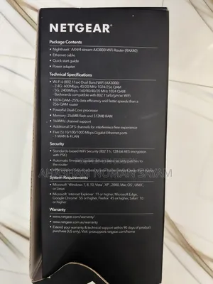 Netgear Rax40 Ax3000 Nighthawk Dual-Band Wifi Router
