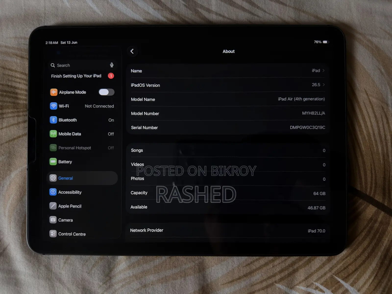 Apple iPad Air (2020) 64 GB Gray