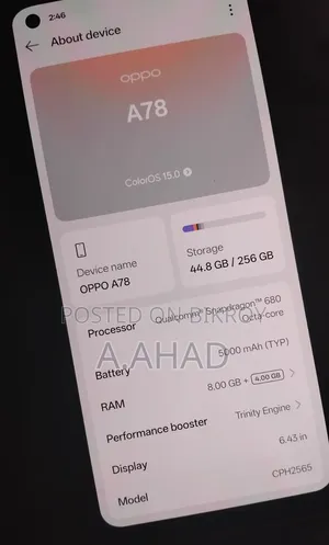 Oppo A78 4G 256 GB Black
