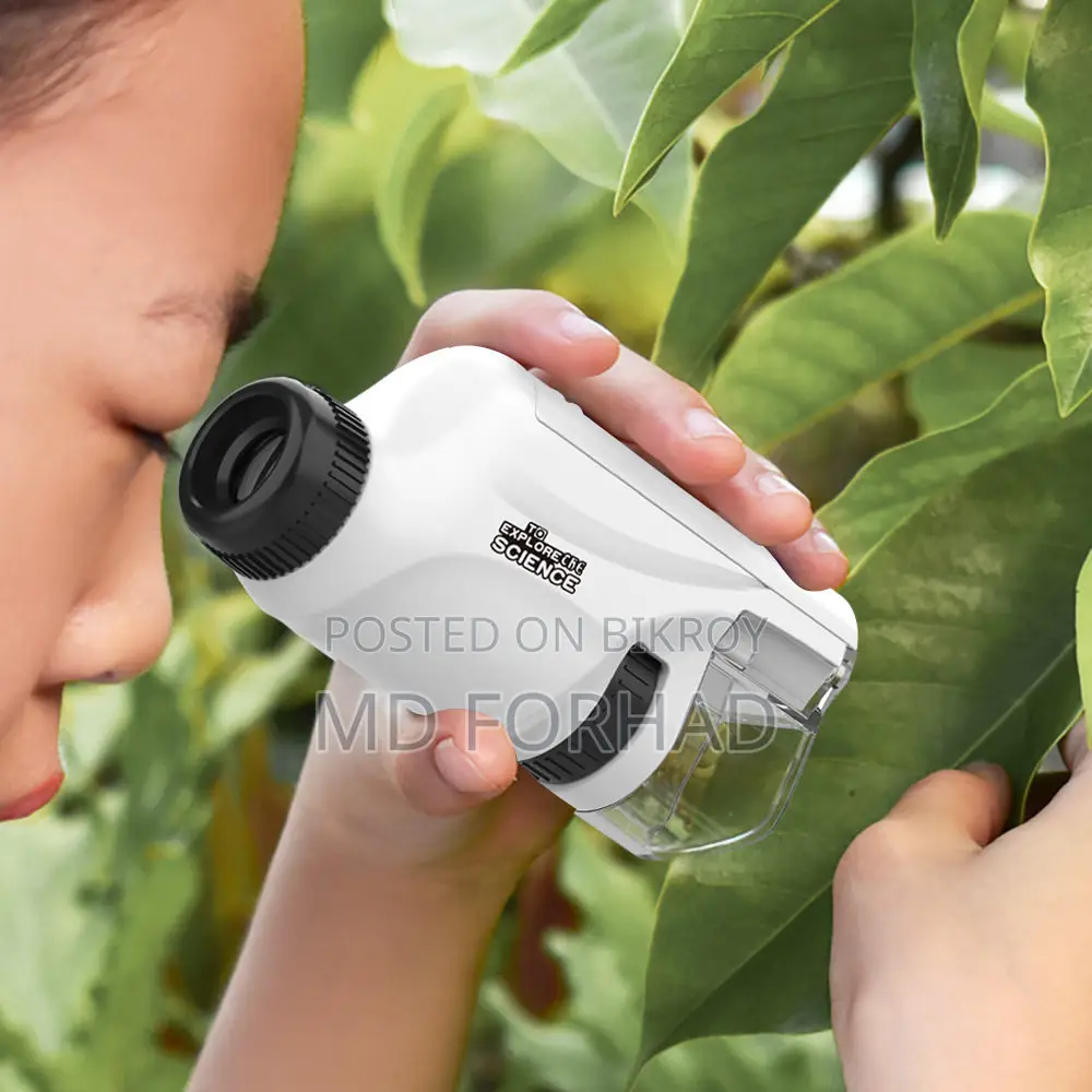 Mini Microscope With Battery Powered Led Light Kids