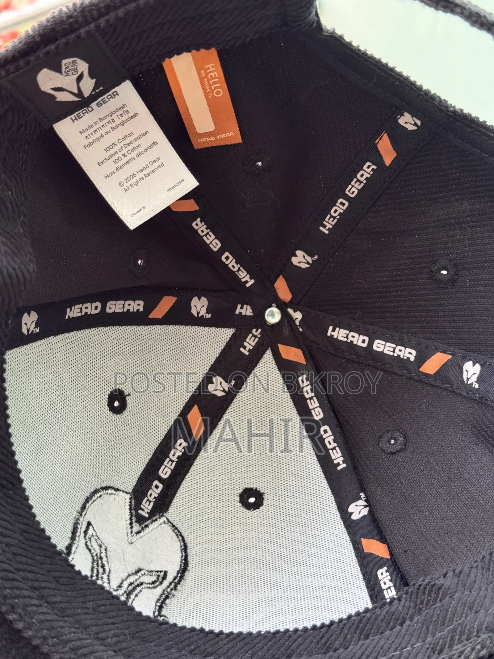Head Gear Premium Black Cap