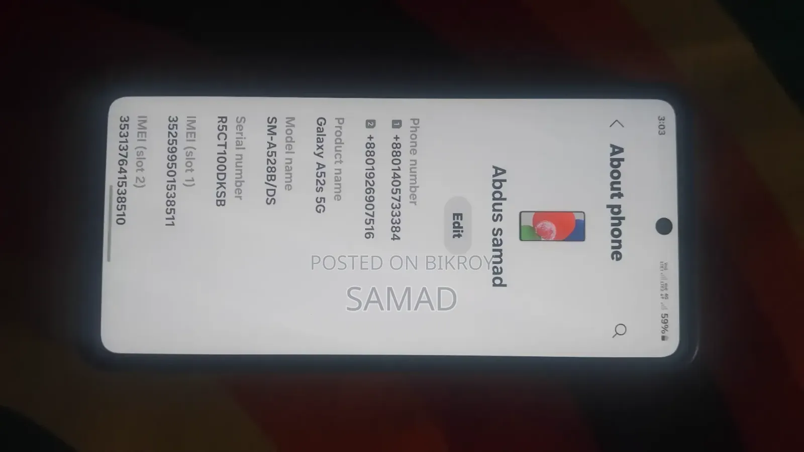 Samsung Galaxy A52s 5G 128 GB Black