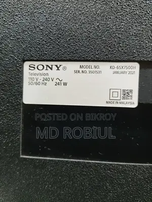 Sony Bravia Tv Model Kd-65x7500h Android Voice Control Tv