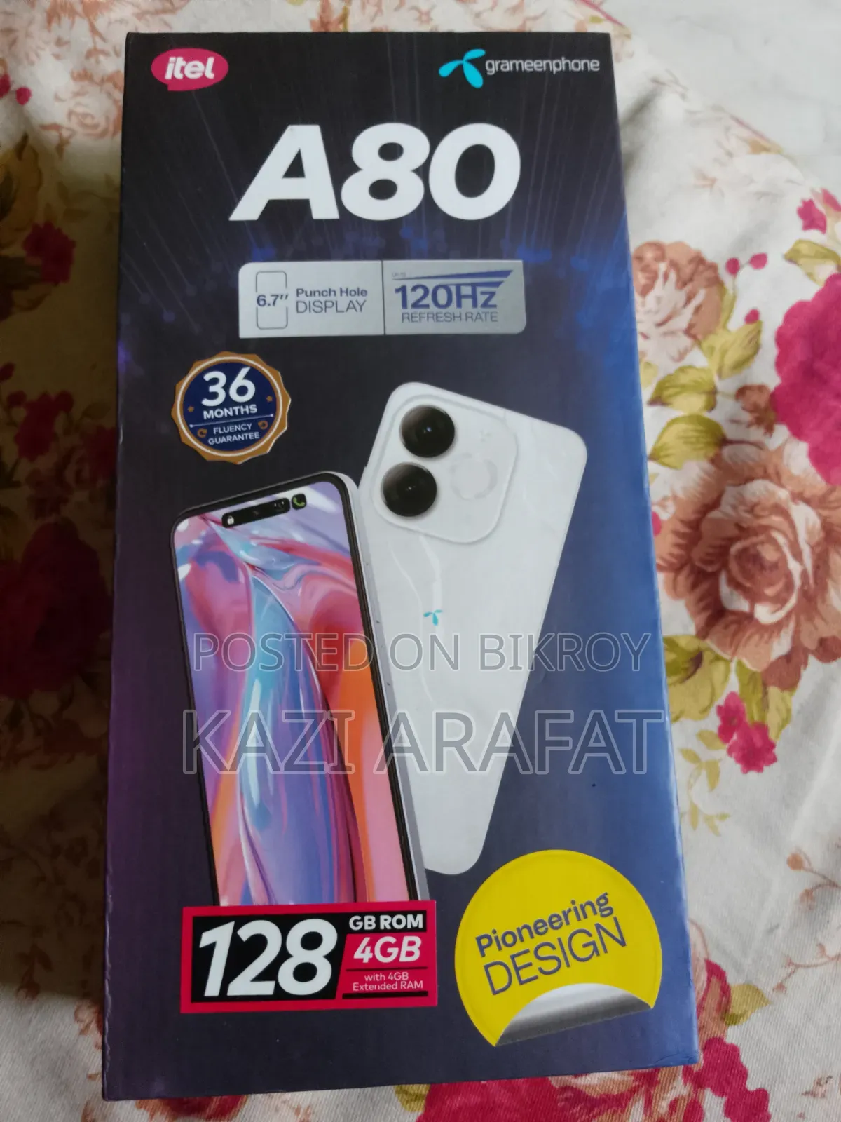 আইটেল এ৮০ ১২৮ জিবি কালো