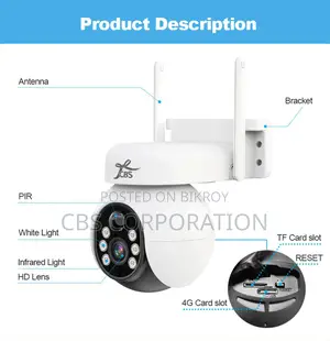 CBS Solar 4G Waterproof Outdoor Security Camera Long Battery Life