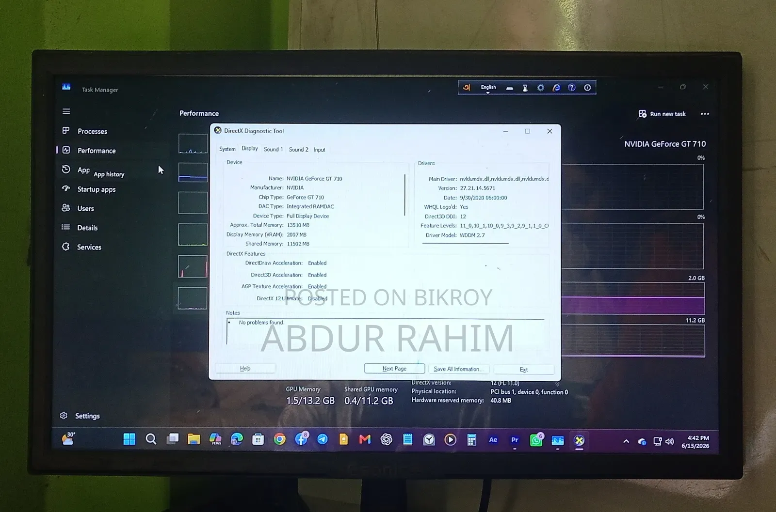 Asus Geforce Gt 710 2gb Ddr5 Gpu