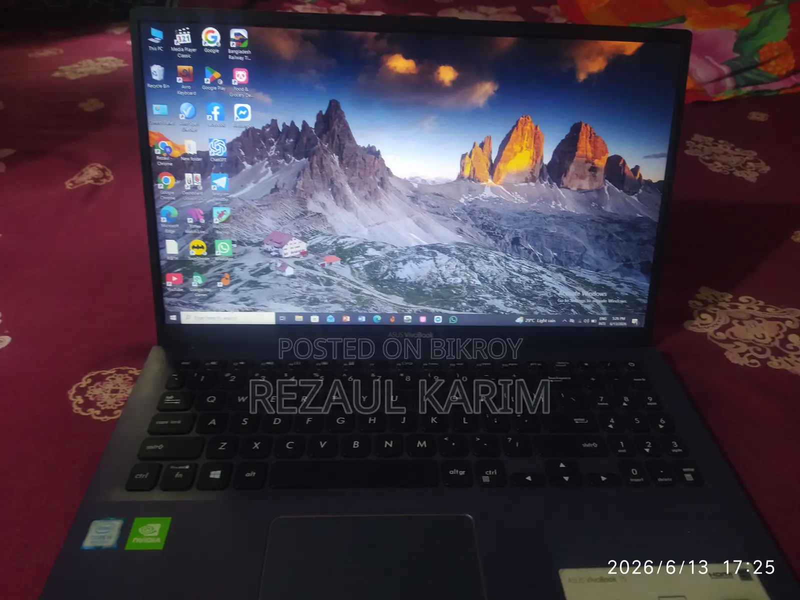 Laptop Asus VivoBook 15 X510UQ 8GB Intel Core i5 SSD 256GB
