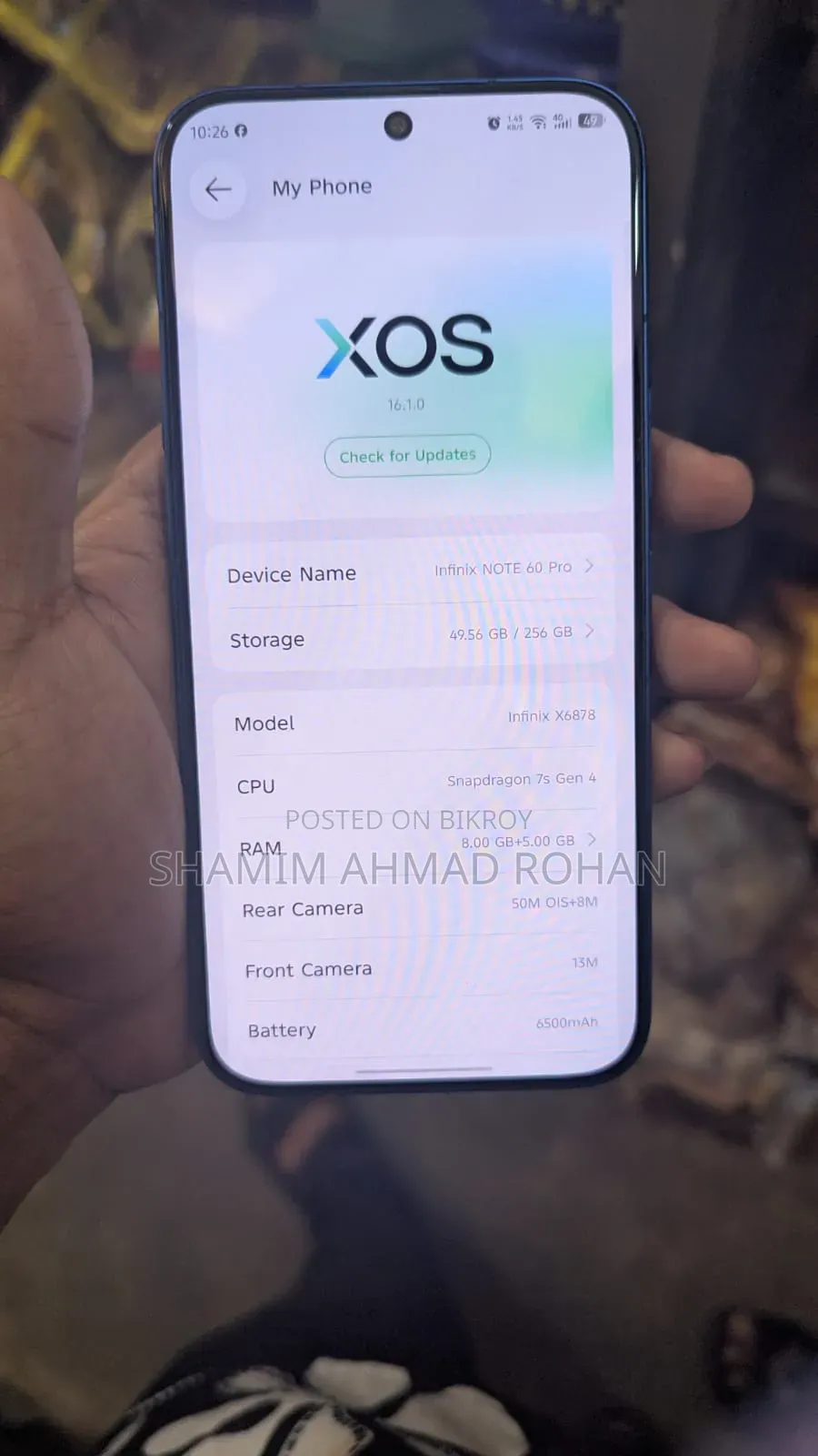 New Infinix Note 60 Pro 256 GB Blue