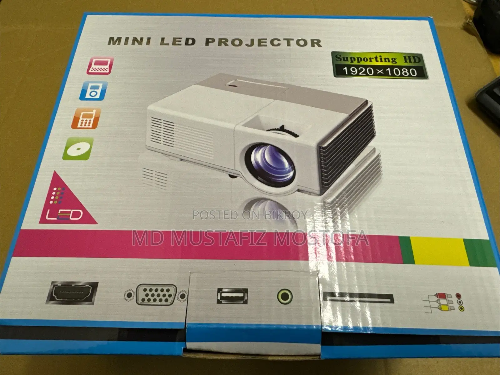Caiwei A3 Led Mini Projector 1080p Projector
