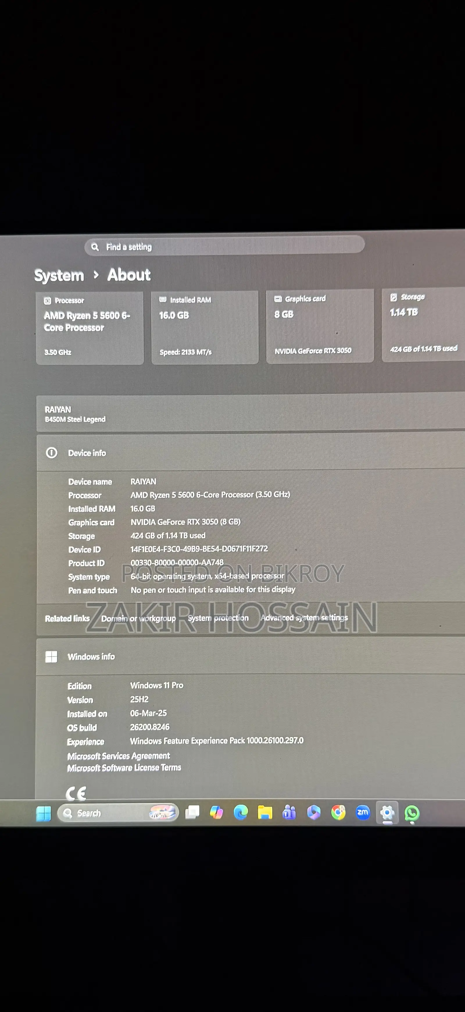 Desktop Computer Asus 16GB AMD Ryzen 5 HDD+SSD 1T