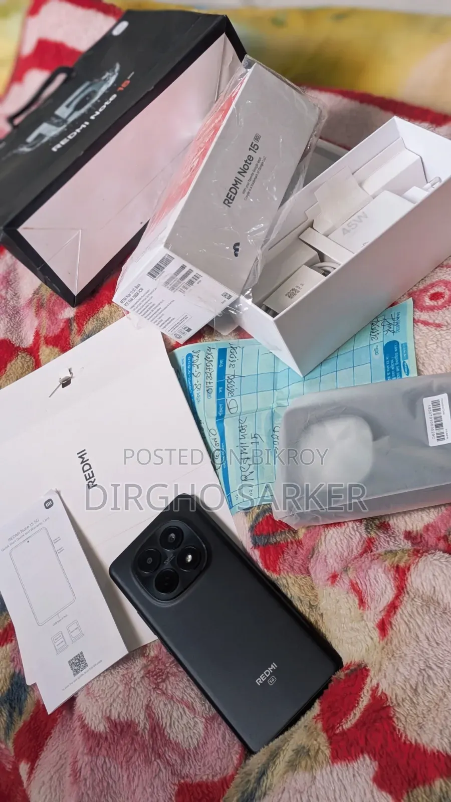 New Xiaomi Redmi 15 5G 256 GB Black