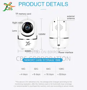 CBS Ycc365 Plus 2MP Cloud Wireless Infrared Surveillance + Wifi Camera