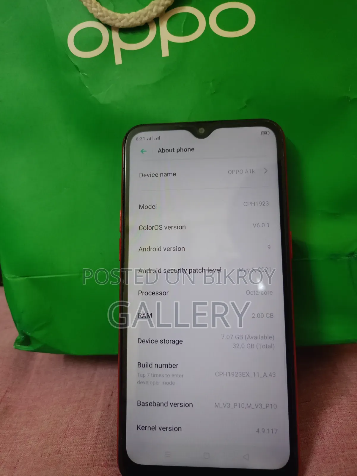 Oppo A1k 32 GB Red