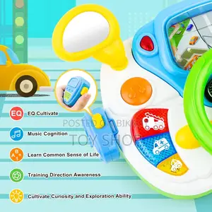 Interactive Driving Simulator Musical Toy With Steering Wheel Gear Shift