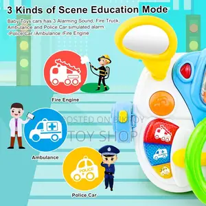 Interactive Driving Simulator Musical Toy With Steering Wheel Gear Shift