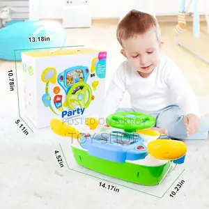 Interactive Driving Simulator Musical Toy With Steering Wheel Gear Shift