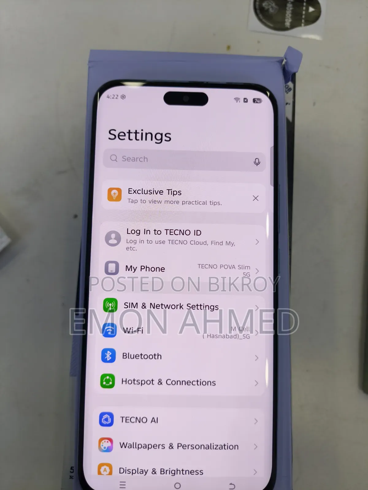 Tecno Spark Slim 256 GB Blue