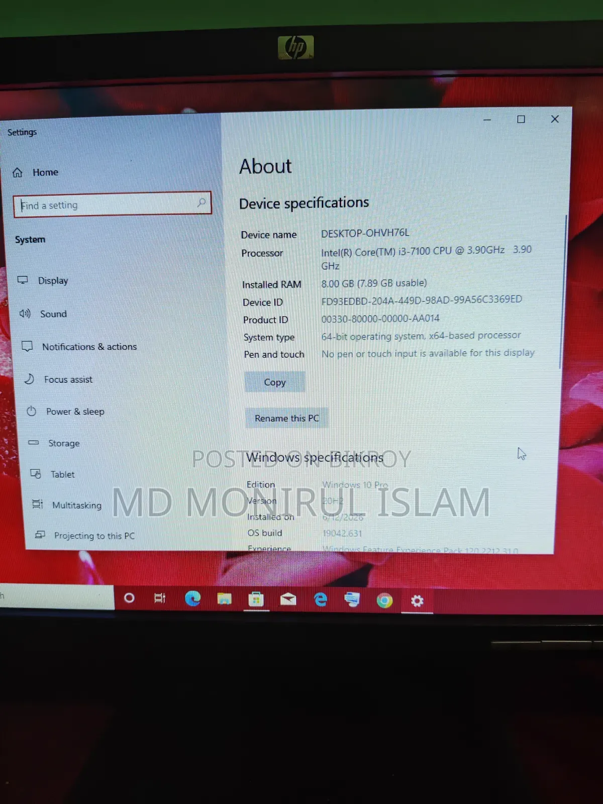 Desktop Computer Gigabyte GB-BACE-3150 8GB Intel Core I3 HDD 320GB