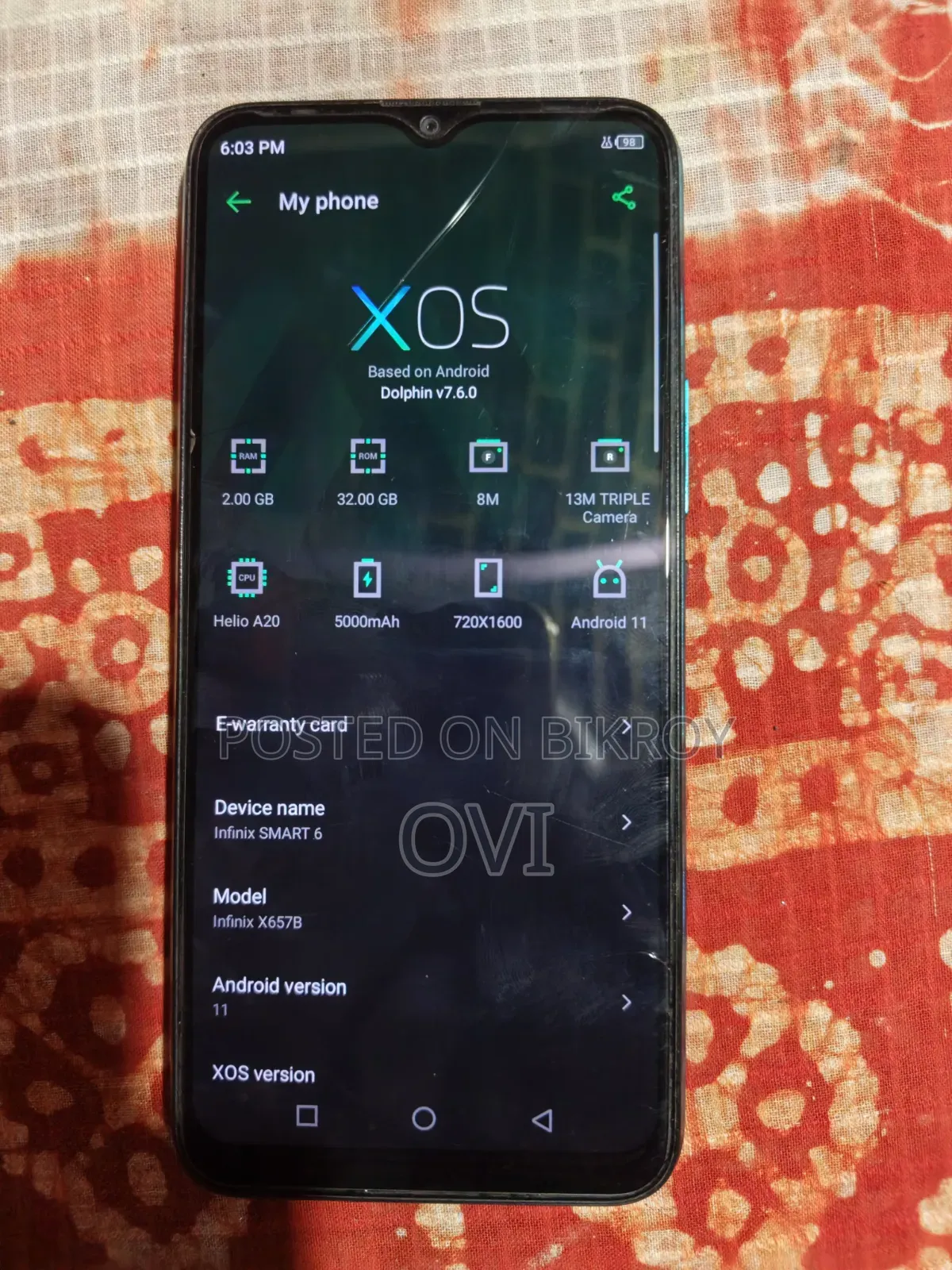 Infinix Hot 10 Lite X657B 32 GB Blue