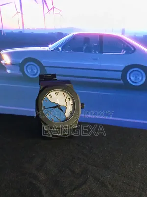 Black and Blue Arabic Aura Hand Watch for Men