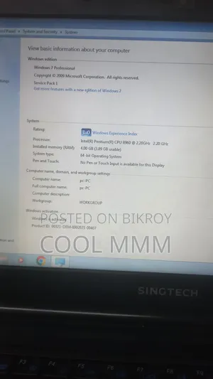 Laptop 4GB Intel Pentium HDD 256GB
