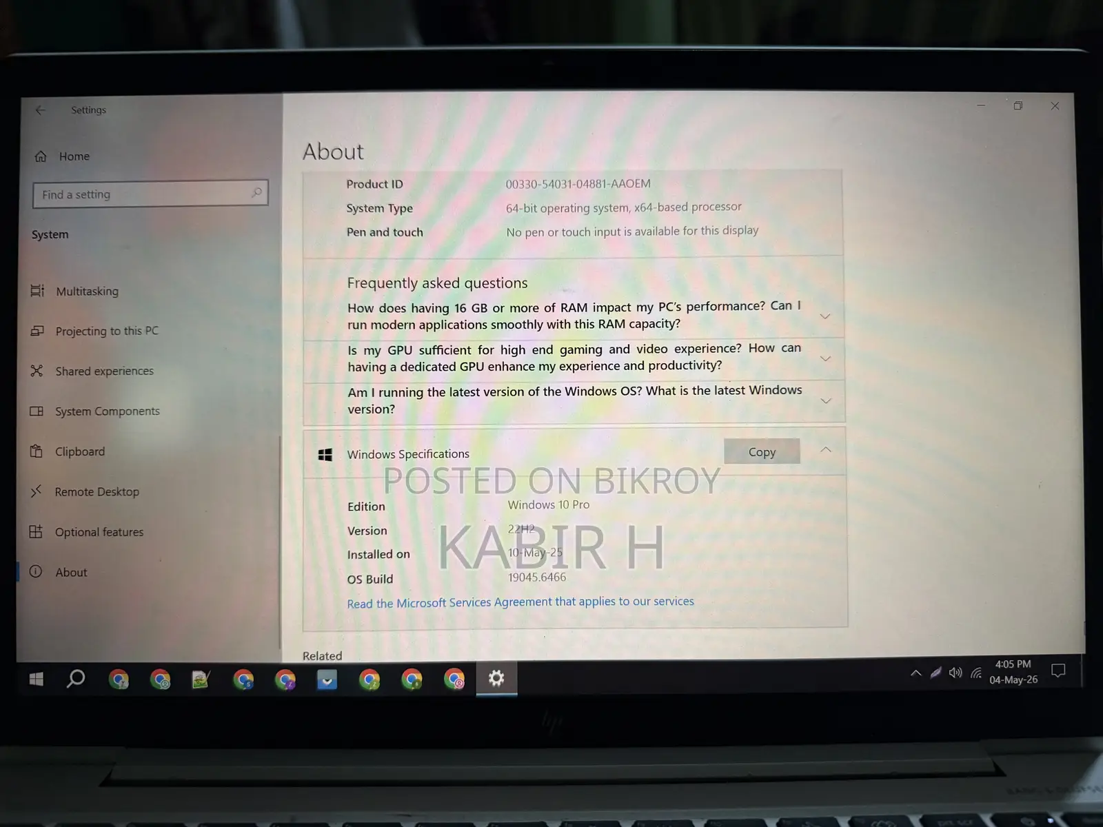 Laptop HP EliteBook 845 G7 16GB AMD Ryzen 3 SSD 256GB
