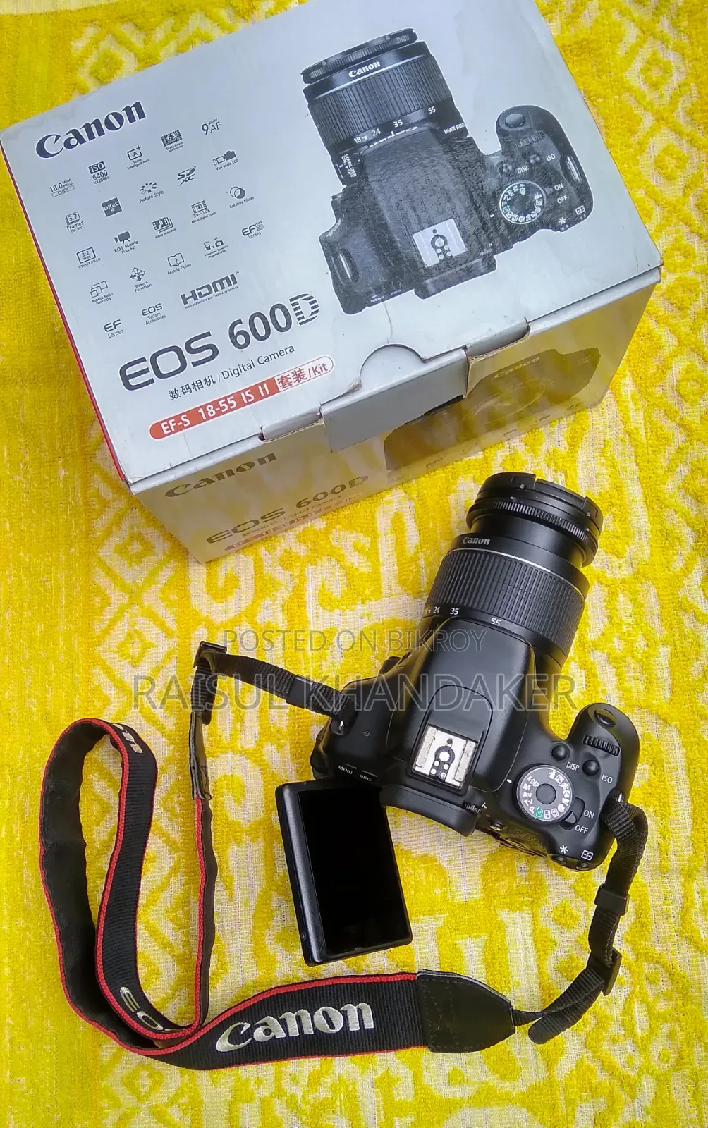 Canon 600d With 18-55mm Lens