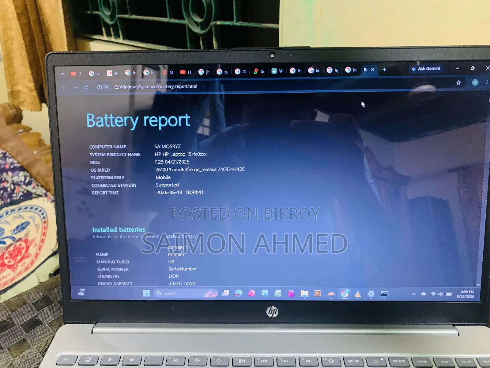 Laptop HP 15 8GB AMD Ryzen 5 SSD 512GB
