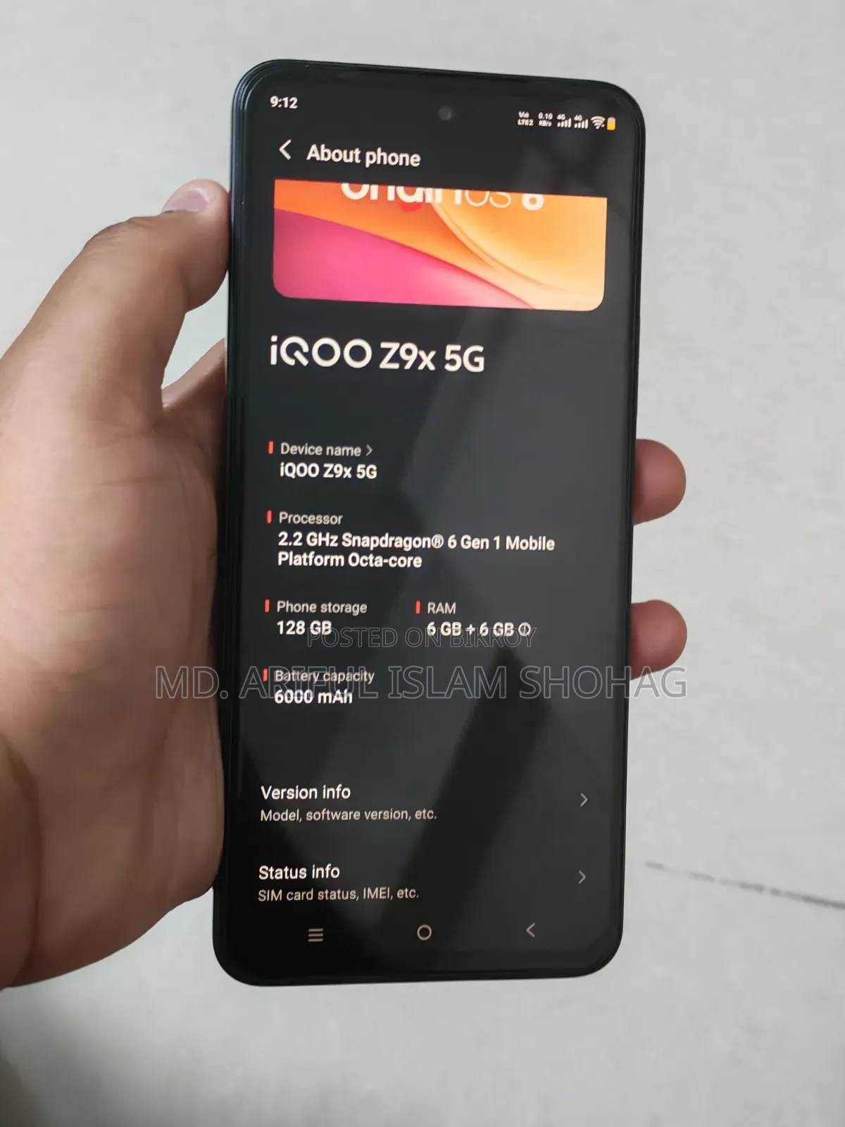 iQOO Z9x 128 GB Gray