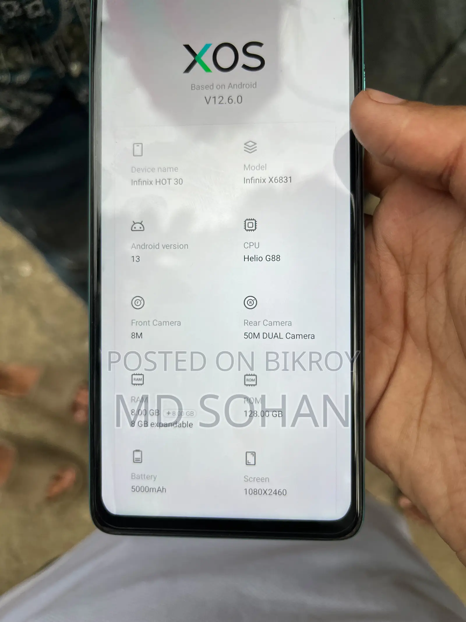 ইনফিনিক্স হট ৩০ ১২৮ জিবি