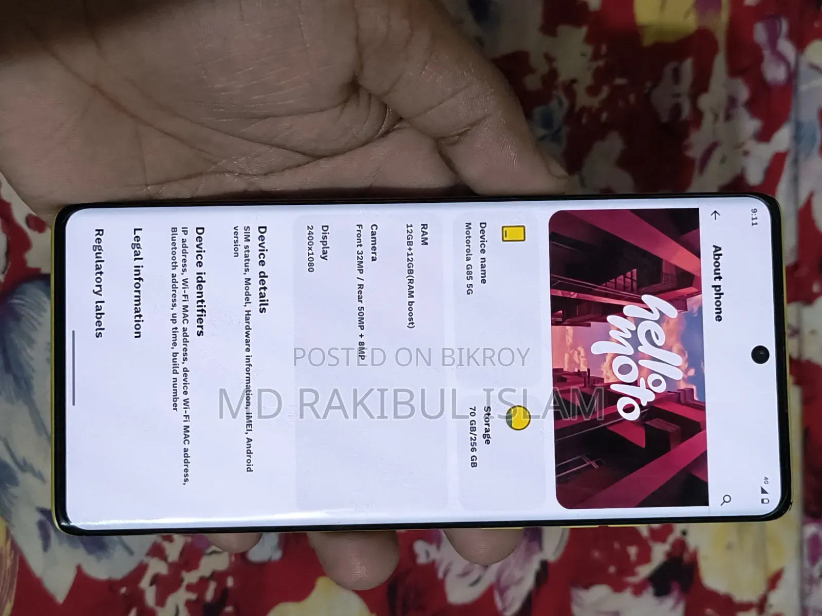 Motorola Moto G85 256 GB Yellow