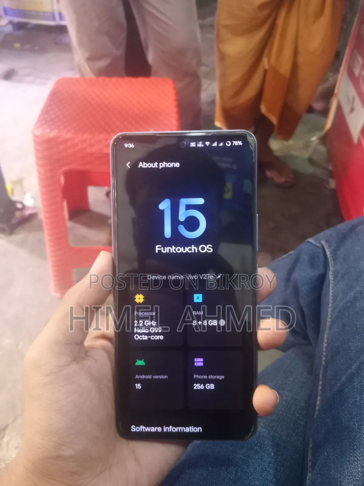 Vivo V27e 256 GB Silver