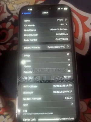 Apple iPhone 16 Pro Max 1 TB White
