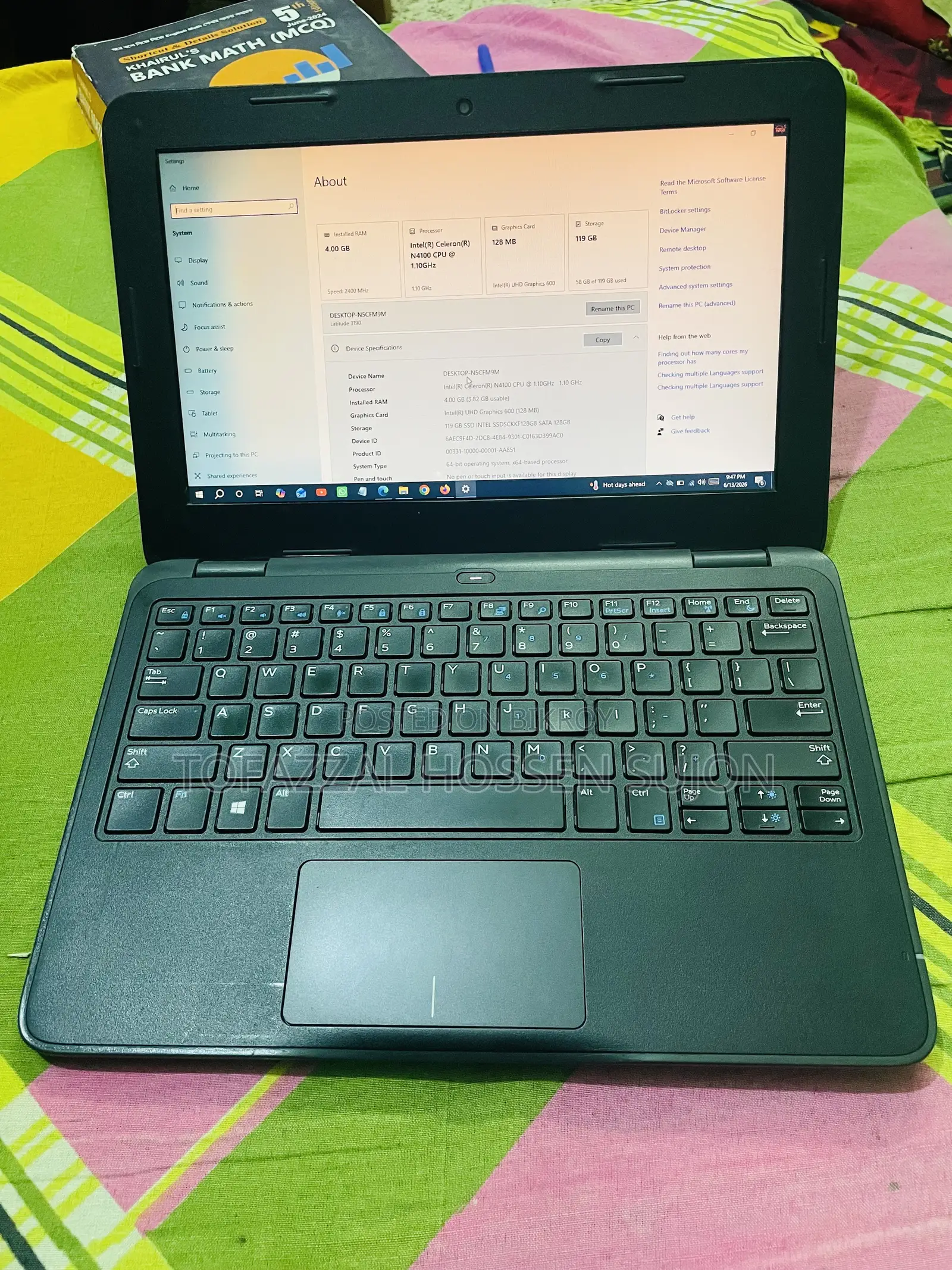 Laptop Dell Latitude 11 3190 4GB Intel Celeron SSD 128GB