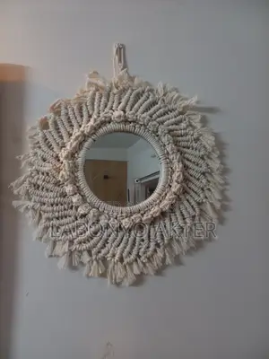 Handmade Macrame Mirror 8 Inch - Boho Wall Decor Dhaka